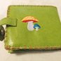 Olive green wallet with embroidered owl girls teens ladies well organized excellent ll3526