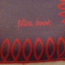 Patricia Dumont 20 inch square silk scarf smoky navy and red border excellent vintage ll3533