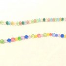 2 Handmade bead bracelets multi color beads faceted Lucite perfect ll3536