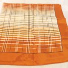 Copper and white square scarf acetate excellent vintage 27 inches ll3558