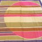 Cotton bandana or kerchief muted stripes bold geometric excellent vintage ll3560