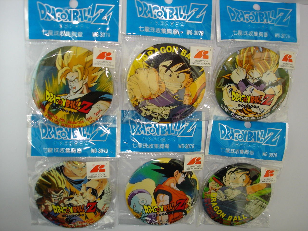 Lot of 6 Dragonball Dragon ball Z 5.5cm badge hat lapel pin birthday