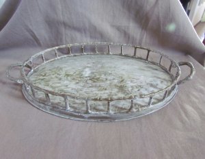 Vintage Brass Bamboo Tray