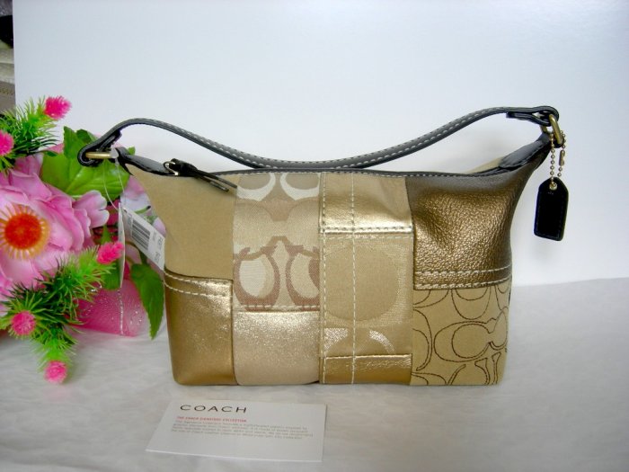 coach holiday patchwork purse