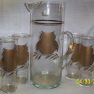 Vintage Highball Set-Owl Design