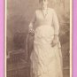 Two CDVs Carte de Visite Ladies Hoop Skirts Hats Wisconsin Antique Photos
