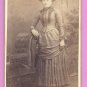 Two CDVs Carte de Visite Ladies Hoop Skirts Hats Wisconsin Antique Photos