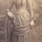 Two CDVs Carte de Visite Ladies Hoop Skirts Hats Wisconsin Antique Photos