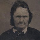 Tintype Stern Woman Man ? Antique Photo