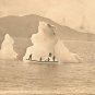 Three RPPC Small Boat Getting Ice from Iceberg! AZO 1904-1918