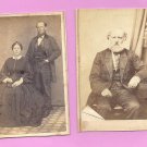 Two CDV s with Civil War Era Revenue Stamps 2 cent Antique Photos