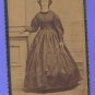 Cabinet  Photo Card Woman Hoop Skirt Portsmouth NH Sepia Toned