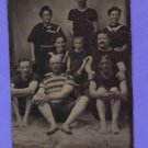 Tintype Photo Group of Folks in Swimsuits Fun at the Studio Shore