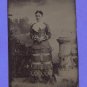 Tintype Photo Photograph Elaborately Dressed Woman Civil War Era