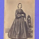 CDV Woman in Hoop Skirt with Tax Stamp 2 Cent Orange Civil War Era