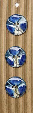 Hand made & painted ceramic buttons : L295