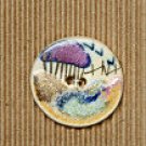 Hand made & painted ceramic buttons : L296