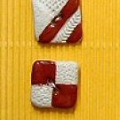 Hand made & painted ceramic buttons : L228
