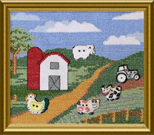 Cross Stitch kit : G3 "Farmyard"