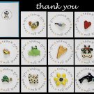 Gift Cards :  Set of 12 "Thank you"