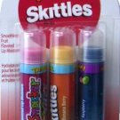 Bonne Bell Lip Smacker Skittles 3 Tubes Strawberry Starfruit, Banana Berry and Raspberry