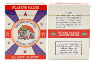 US Marine Corps Mascot Deck of Playing Cards