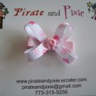 Pink Snowflake Hair Bow