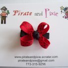 Red/Black Dots Hair Bow