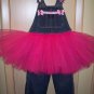 Hot Pink tutu overalls