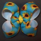 Sunflower hair bow