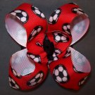 Soccer hair bow