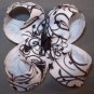 B&W Garden Swirl hair bow
