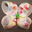 Awareness hair bow