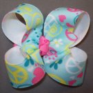 Peace, Love & Happiness hair bow