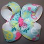 Peace, Love & Happiness hair bow