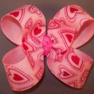 PInk Paisly hair bow