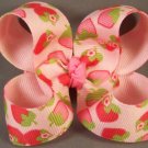 Pink Strawberries hair bow
