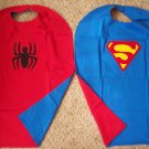 Reversible Spiderman superhero cape / Superman superhero cape