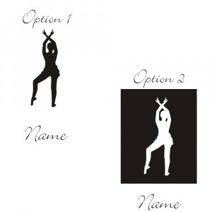 Personalized Cielo Ballerina Wall Vinyl Decals Art Graphics Stickers