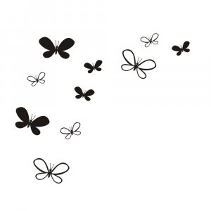 Mixed Butterflies Wall Vinyl Decals Art Graphics Stickers