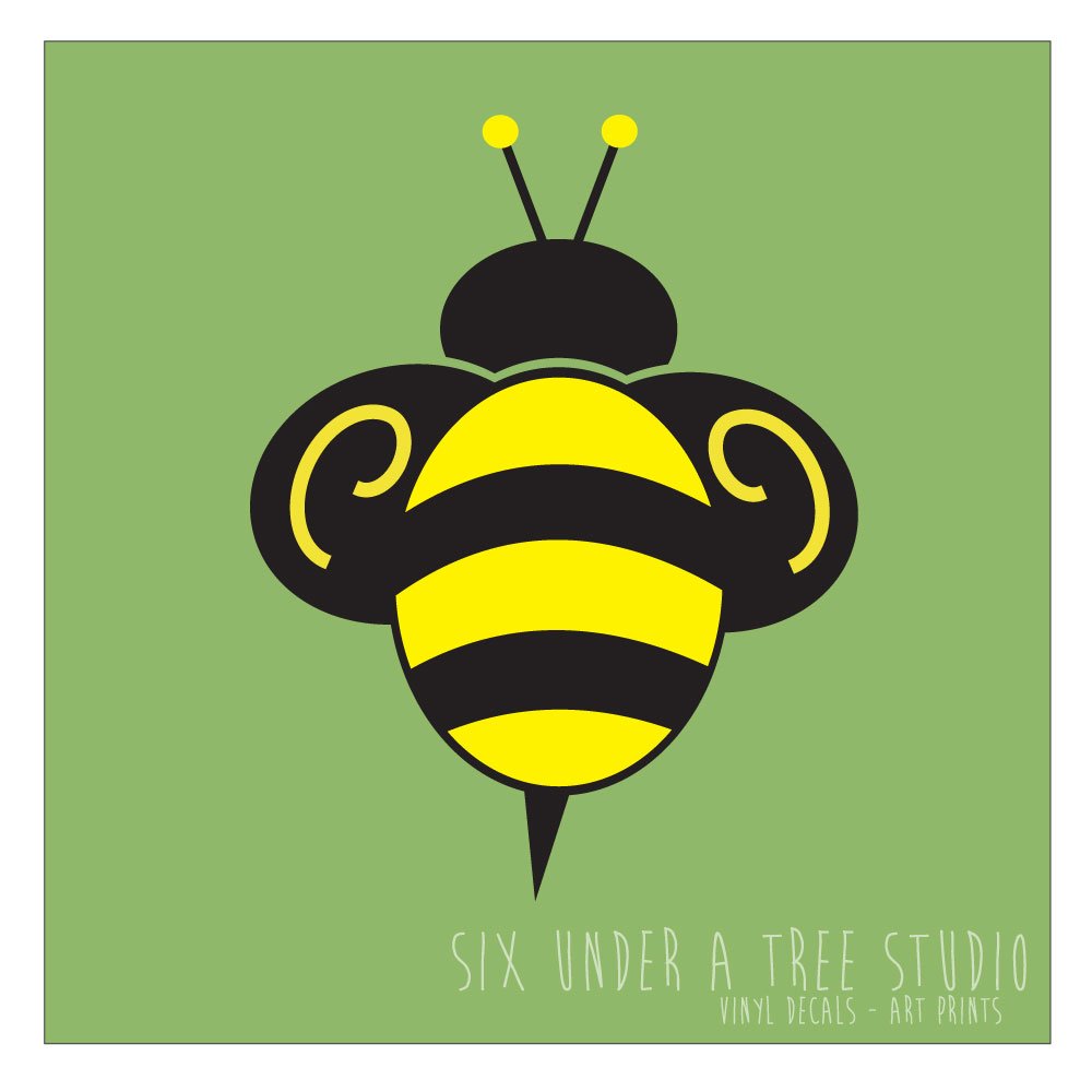 Bees Wall Vinyl Decals Art Graphics Stickers