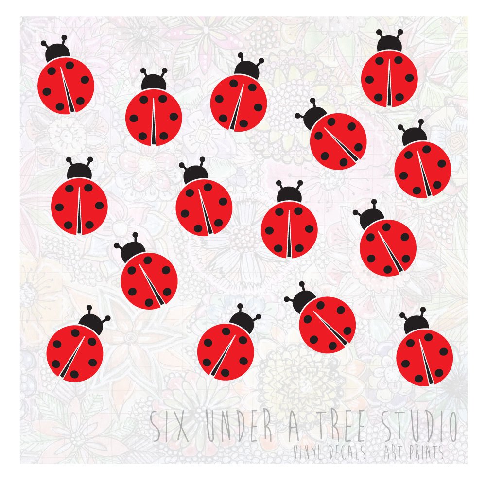 Ladybugs Wall Vinyl Decals Art Graphics Stickers