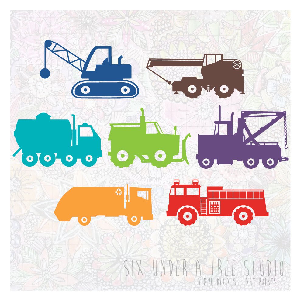 CONSTRUCTION TRUCKS VOL 2WALL VINYL DECALS ART GRAPHICS STICKERS