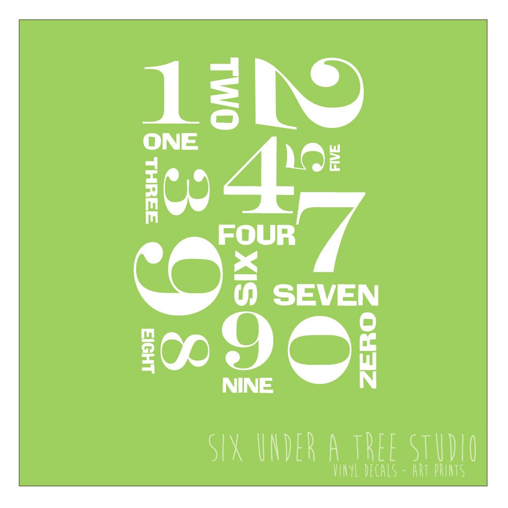 MORE NUMBERS WALL VINYL DECALS ART GRAPHICS STICKERS