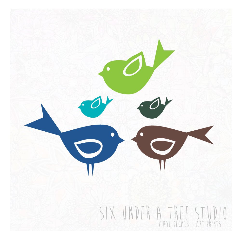 LITTLE BIRDS WALL VINYL DECALS ART GRAPHICS STICKERS