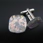 Clear & glittery cufflinks