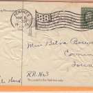 Flag Cancellation on Post Card - KEWANEE,ILL  1909