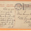 Flag Cancellation on Post Card - NORRISTOWN, PA 1908
