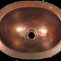 Oval Bowl Undermount Antique Finish Copper Sink