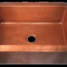 Single Bowl Farmhouse Apron Antique Finish Copper Sink